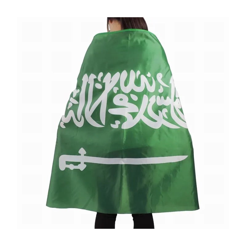 Saudi National Day Scarf Flag 90x150cm Polyester Football Fan Flag Digital Print Custom - Image 1