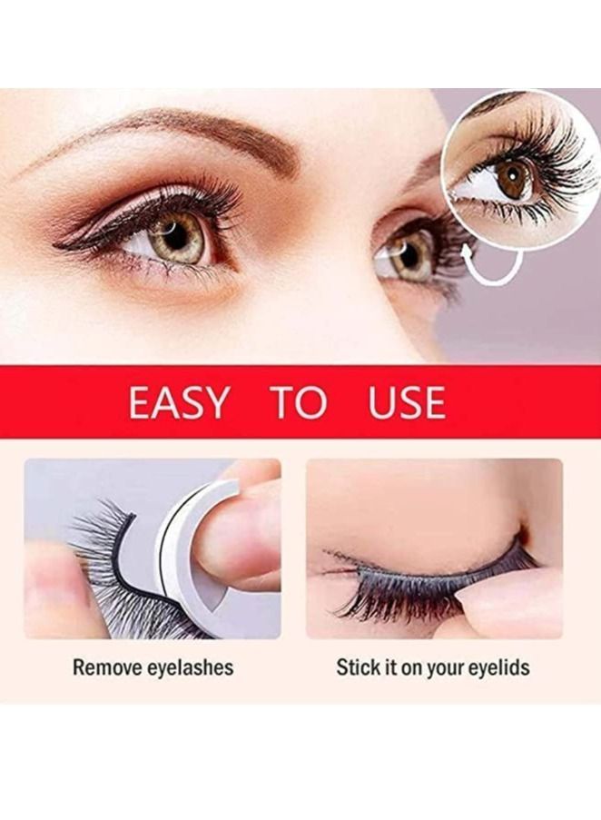 Y&D Reusable Self-Adhesive Eyelashes No Eyeliner or Glue Needed, False Lashes Stable and Easy to Put On, Natural Look Waterproof Fake Eyelashes, Perfect Gift for Women (2-Pairs)  - Image 3