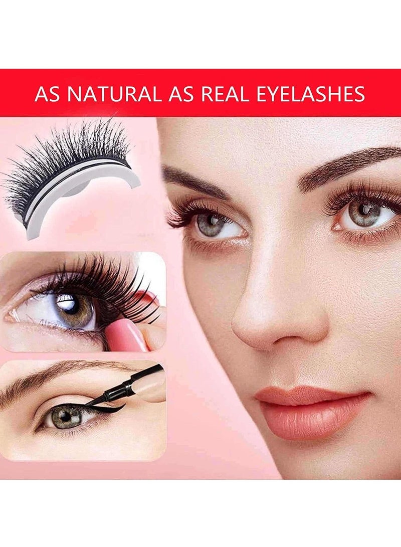 Y&D Reusable Self-Adhesive Eyelashes No Eyeliner or Glue Needed, False Lashes Stable and Easy to Put On, Natural Look Waterproof Fake Eyelashes, Perfect Gift for Women (2-Pairs)  - Image 4