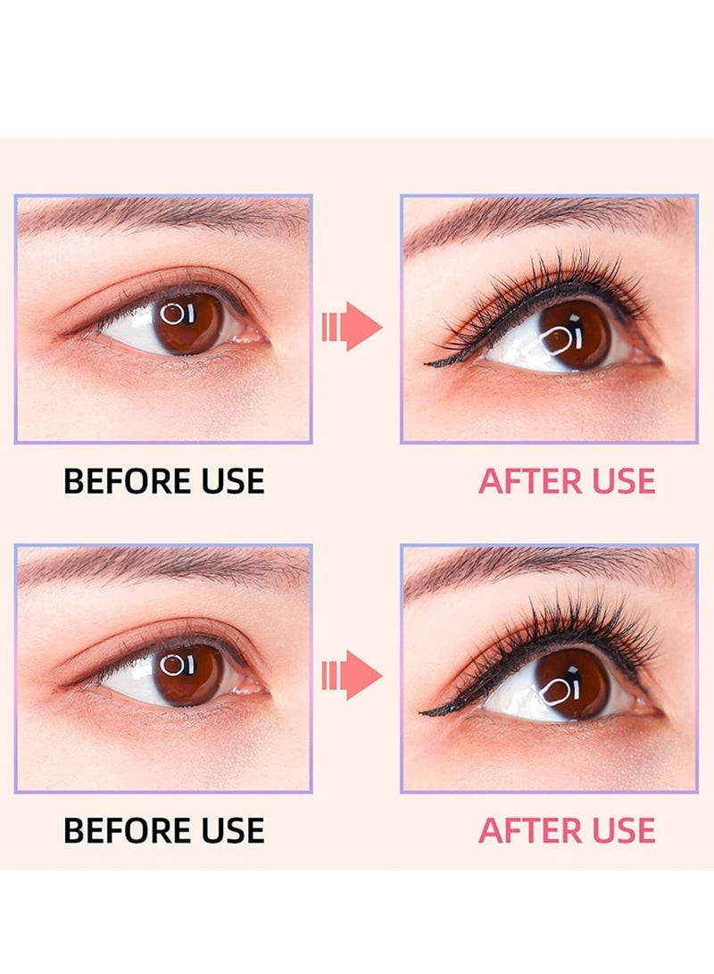 Y&D Reusable Self-Adhesive Eyelashes No Eyeliner or Glue Needed, False Lashes Stable and Easy to Put On, Natural Look Waterproof Fake Eyelashes, Perfect Gift for Women (2-Pairs)  - Image 2