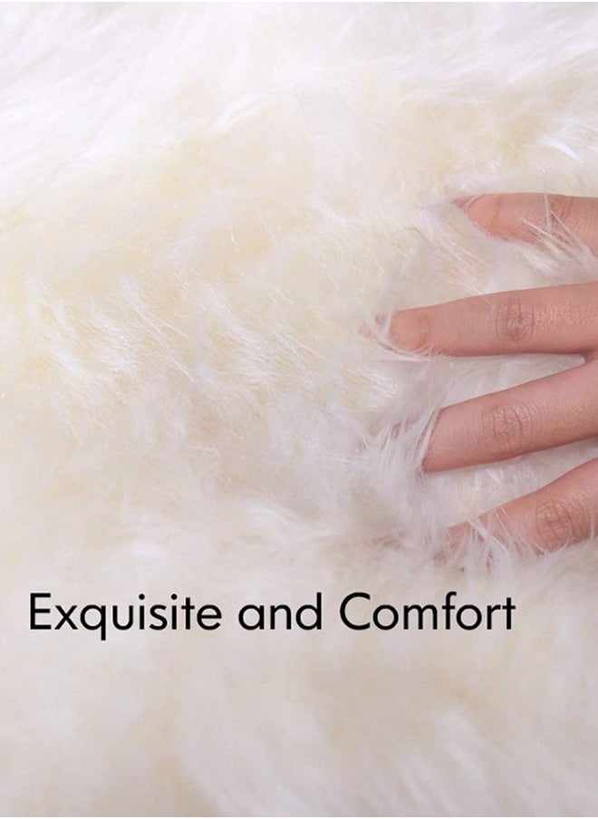 Garlo Faux Sheepskin Rugs Faux Fleece Chair Cover Seat Pad Soft Fluffy Shaggy Area Rugs For Bedroom Sofa Floor  - Image 3