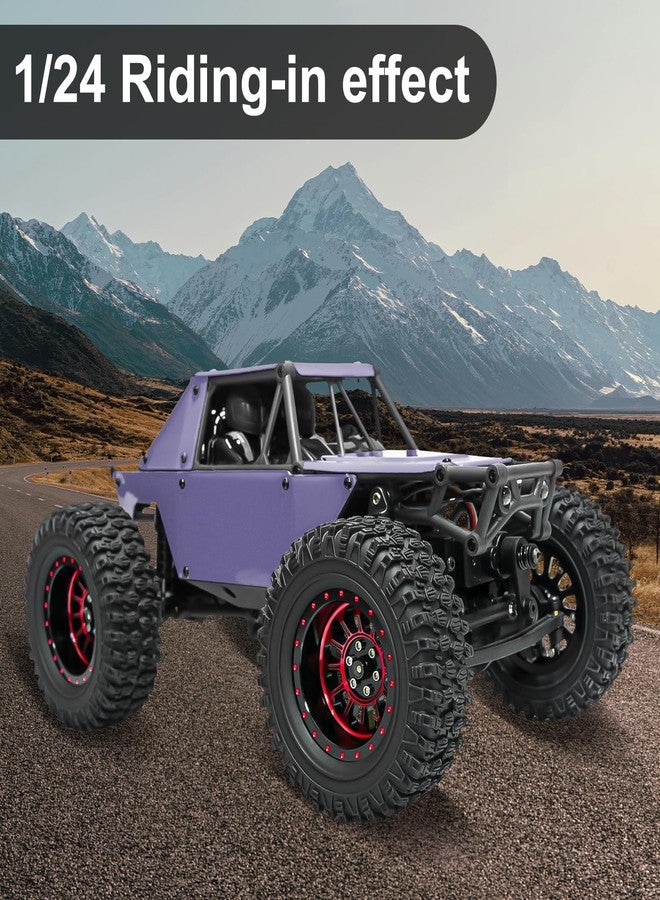 LRFHL 1.3" Beadlock Wheel Tires Aluminum 1.3 Beadlock Wheels and Tires Upgraded 1.45-inch Wheel for 1/24 SCX24 1/18 TRX4M RC Crawler Car Upgrade (4PCS, Red) - Image 2