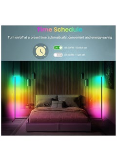 Generic Corner Floor Lamp Smart RGB Adjustable Brightness, Color Changing LED Minimalist Nordic Floor Lamp App Control Alexa, Light for Living Room Decor, for Party  - Image 4