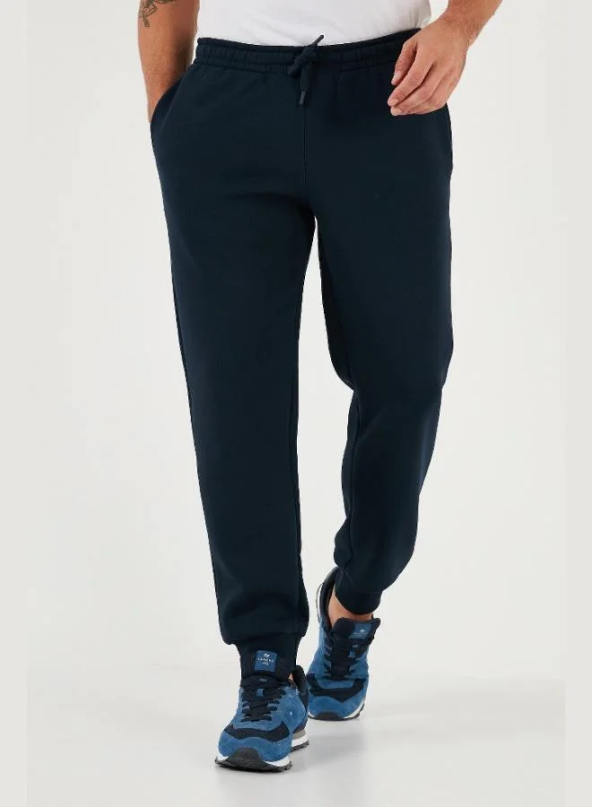 بوراتي بنطلون رياضي رجالي قطن بوراتي بقصة عادية وخصر عادي وجيوب