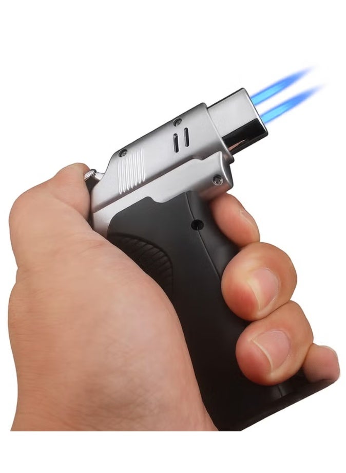Lighter Windproof Refillable Lighter with Flame Lock for Outdoor, Camping, BBQ, Kitchen - Image 1