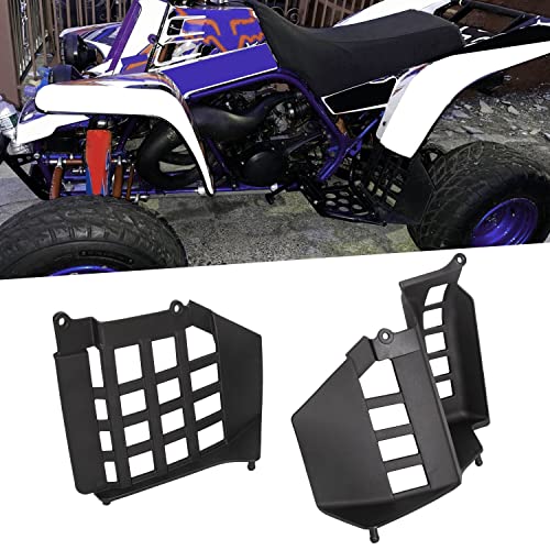 ECOTRIC Black Heel Guard Compatible with 1987-2006 Yamaha Banshee Replacement for 3GG-21691-00-00 3GG-21621-00-00 Left + Right (Pair) - Image 1