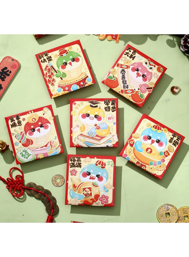 يس 2025 رأس السنة هو ظرف نقود أحمر صغير الحجم مبدع لعيد الربيع، سنة الأفعى، كرتوني، ظرف نقود السنة الجديدة، مصنعي حقائب الأظرفة الحمراء - Image 1