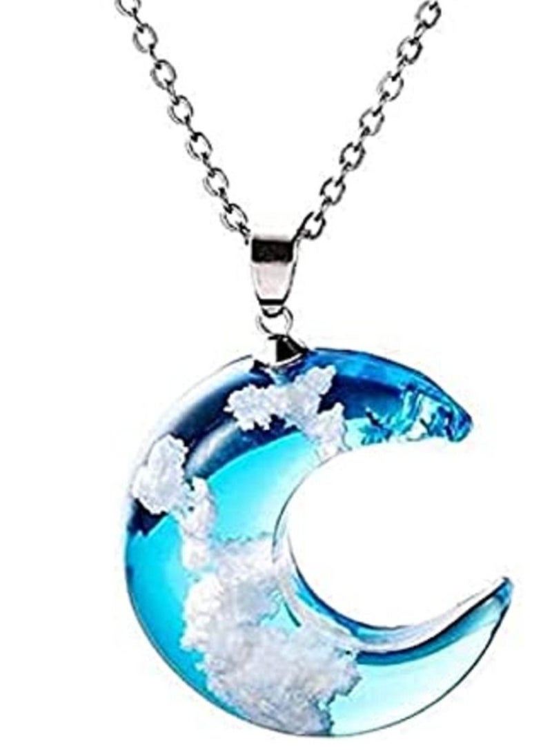 Women Chain Crescent Shape And Clouds - Image 1