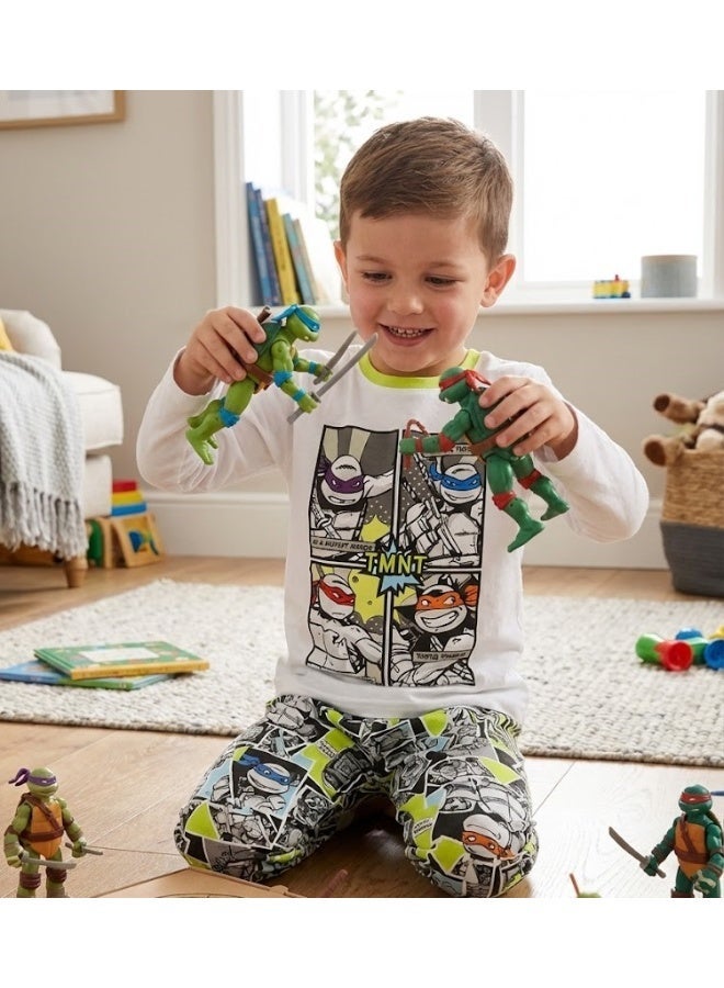 نينجا ترتلز طقم بيجامة أطفال بأكمام طويلة  100% قطن . - Image 2