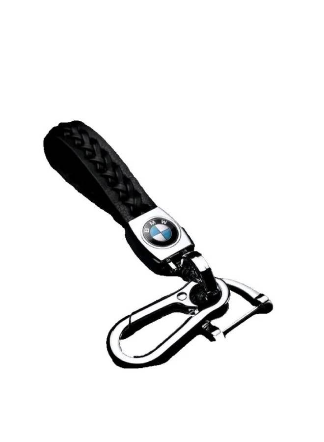 Genuine Leather Car Logo Keychain For Bmw Car - Image 1