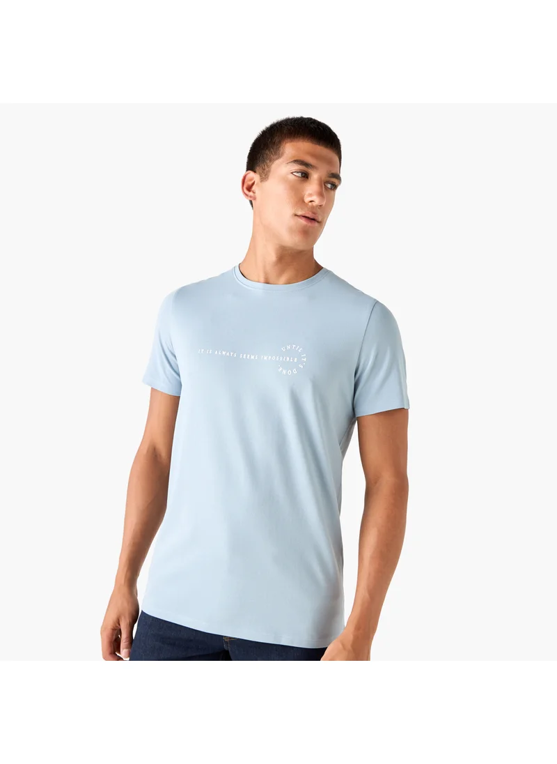 ايكونيك Iconic Typographic Print T-shirt