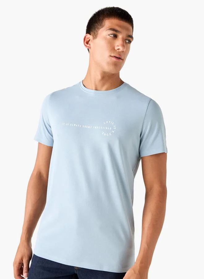 Iconic Iconic Typographic Print T-shirt