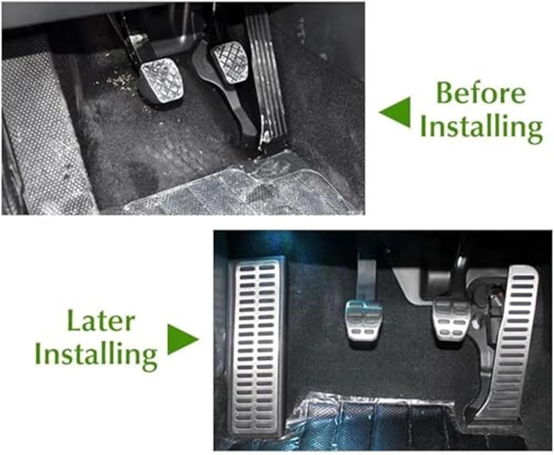 QASULER Stainless Steel Pedal Pad Set for A3 S3 - Image 2