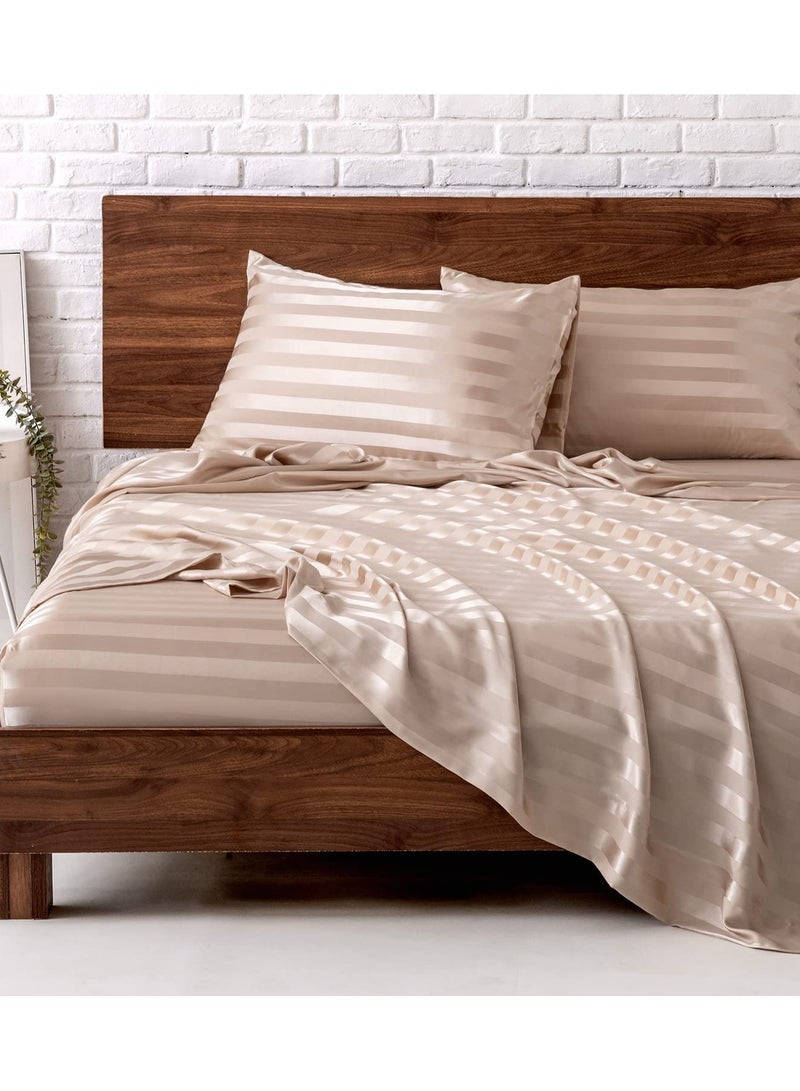 Classic 4-Piece King Bed Sheet Set – Deep Pocket Fitted Sheet & Pillowcases