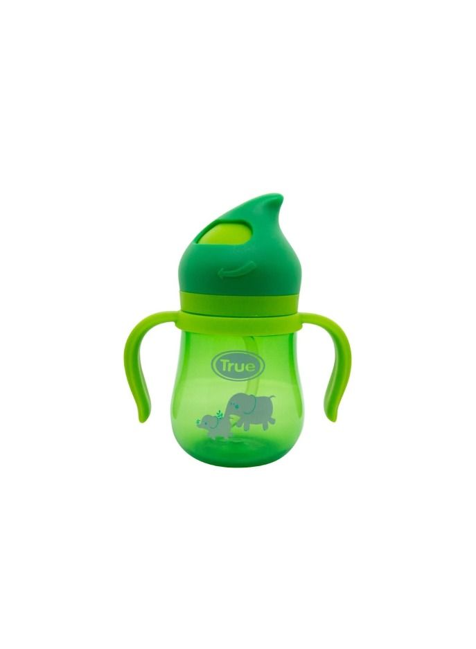 True Sport Plastic BPA Free Cup With Silicone Straw And Handle 210ml
