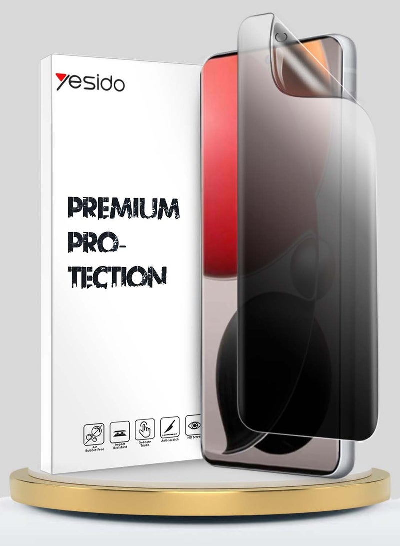 Yesido itel S25 Ultra 4G 2024 Premium Hydrogel Anti Spy / Anti Privacy Film Thin and Flexible Screen Protector (MSHFMP) - Clear - Image 1