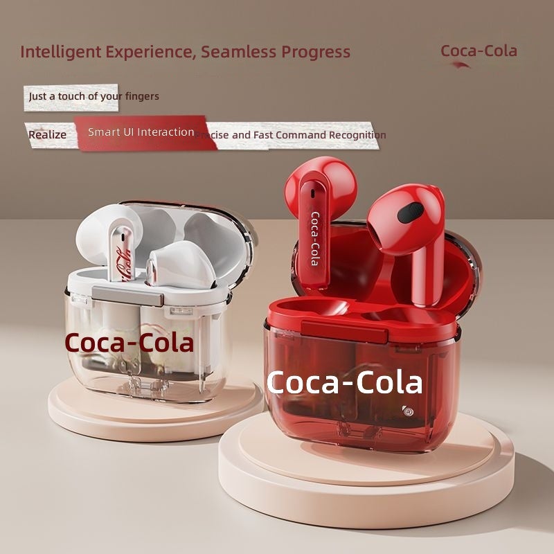 Coca-Cola Bluetooth Wireless Semi-In-Ear Earbuds - Stylish, Sporty, and Versatile for Men & Women - Image 2