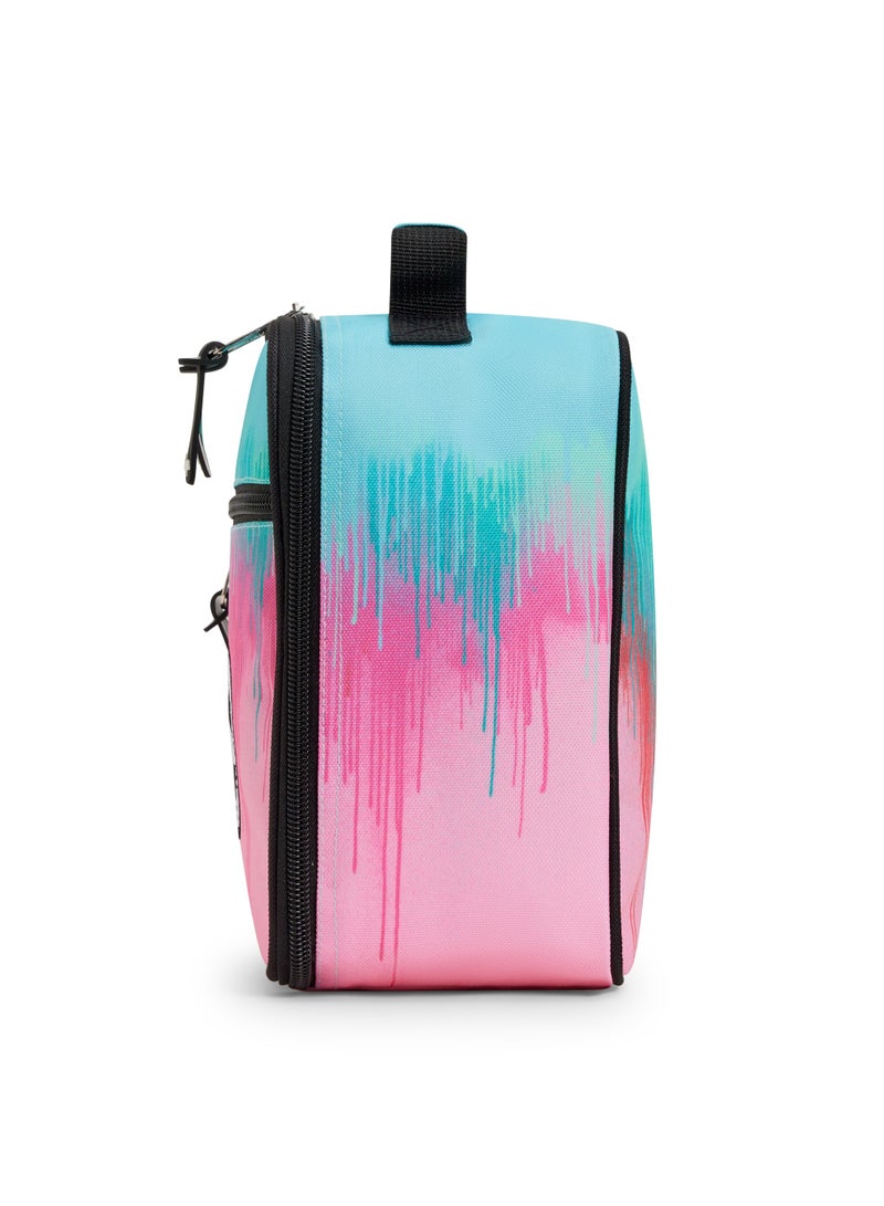 HYPE Kids Lunch Bag Pink Teal Pastel Drips | 4.5L Insulated Lunch Box | Thermal Lining | Girls School Picnic Travel - Image 3