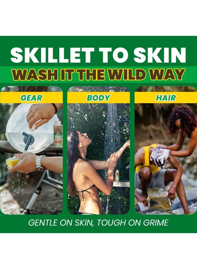 Uncle Todd's Wild Wash Biodegradable Soap, Camping Soap Ideal for Dishes, Body, Hands, and Clothes - 4oz, Sage Scent - Image 4