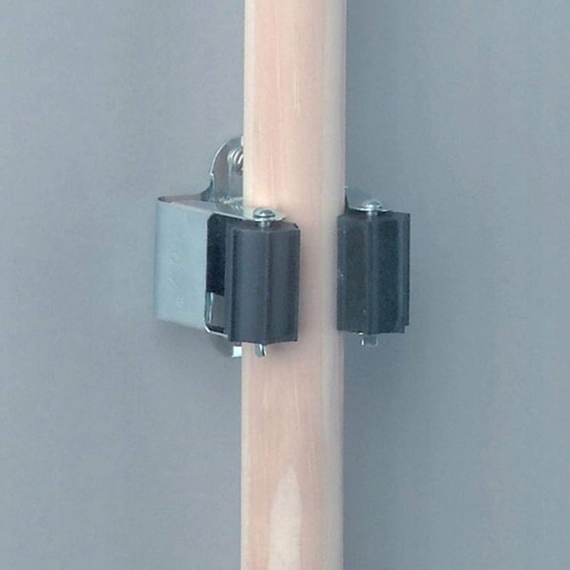 مشبك تخزين متعدد الأغراض من راتنج معدني مع أطراف بلاستيكية ومسامير لحامل الممسحة والمقشة - Image 4