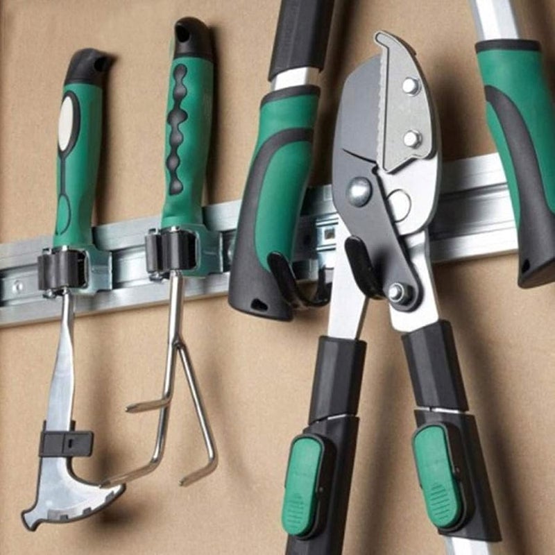 مشبك تخزين متعدد الأغراض من راتنج معدني مع أطراف بلاستيكية ومسامير لحامل الممسحة والمقشة - Image 3