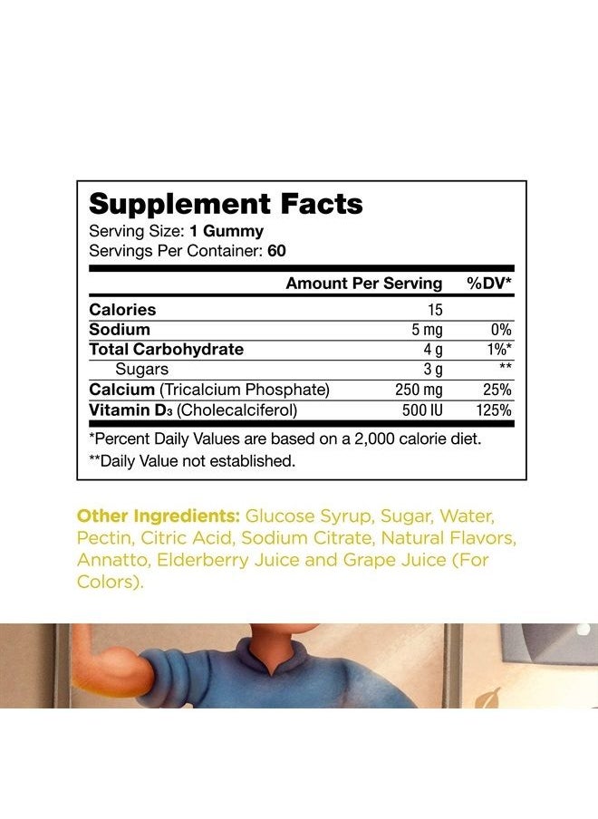 Zahler - Chapter Calcium with Vitamin D3 Gummies, Bone Building Chewable Gummies, Kosher, 60 Gummies - Image 1