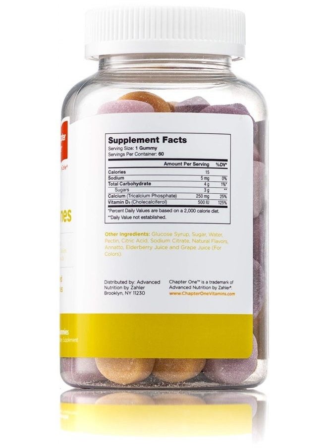 Zahler - Chapter Calcium with Vitamin D3 Gummies, Bone Building Chewable Gummies, Kosher, 60 Gummies - Image 1