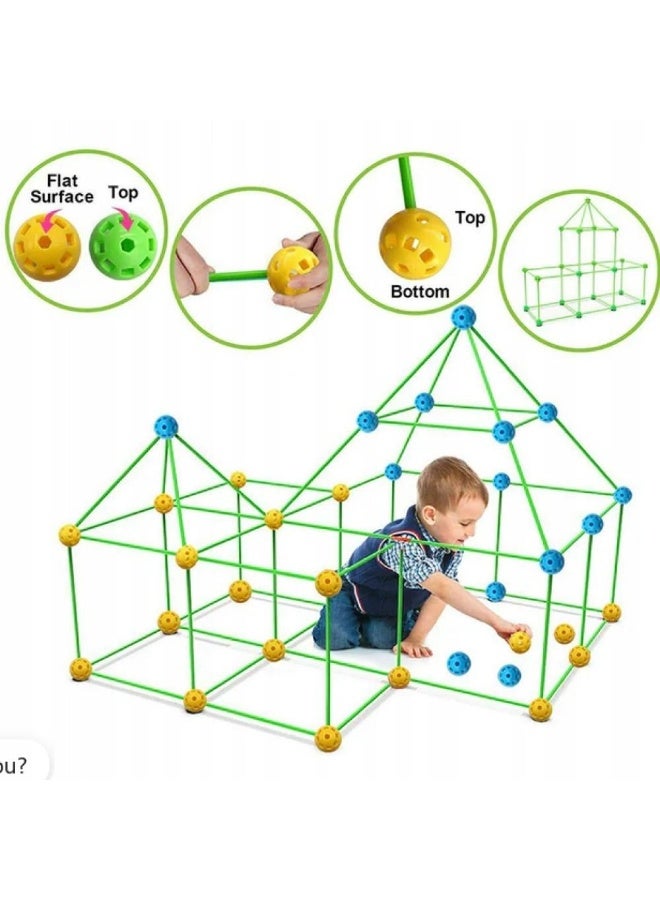 Kids Castle & House Building Set - 100 Pieces - Image 2