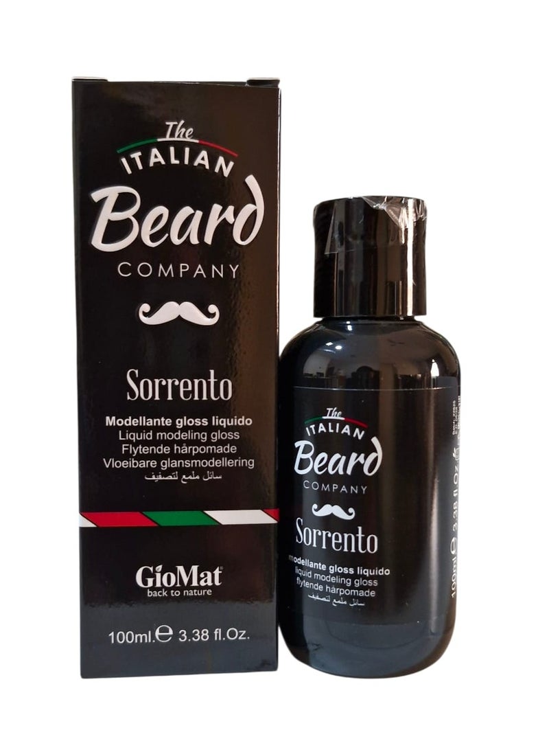 GioMat Italian Beard Liquid Modeling Gloss for Hair and Beard 100ml - SORRENTO - Image 1