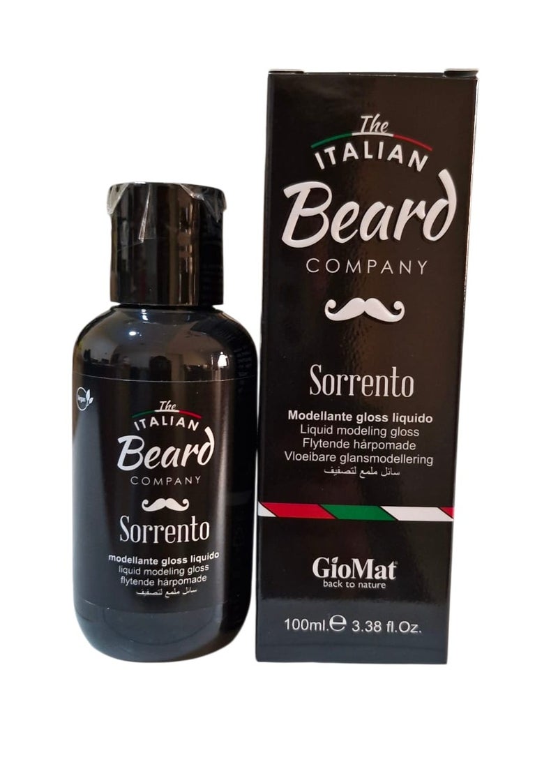GioMat Italian Beard Liquid Modeling Gloss for Hair and Beard 100ml - SORRENTO - Image 2