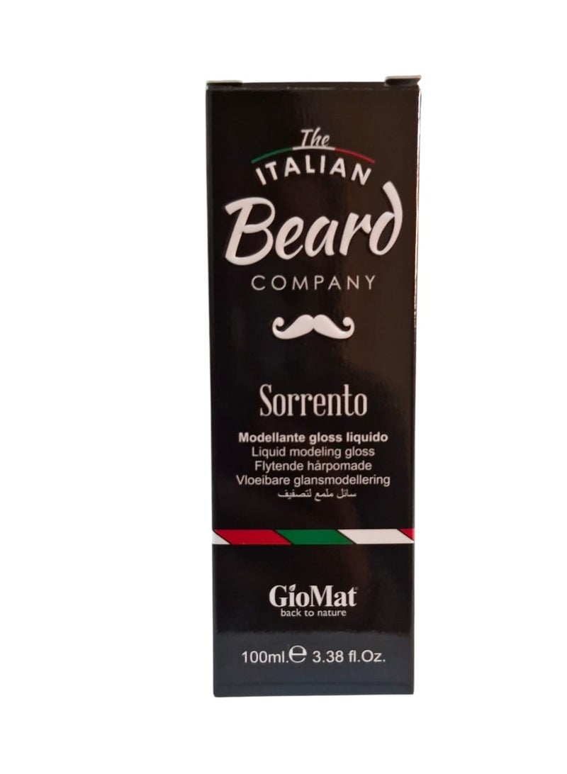 GioMat Italian Beard Liquid Modeling Gloss for Hair and Beard 100ml - SORRENTO - Image 3