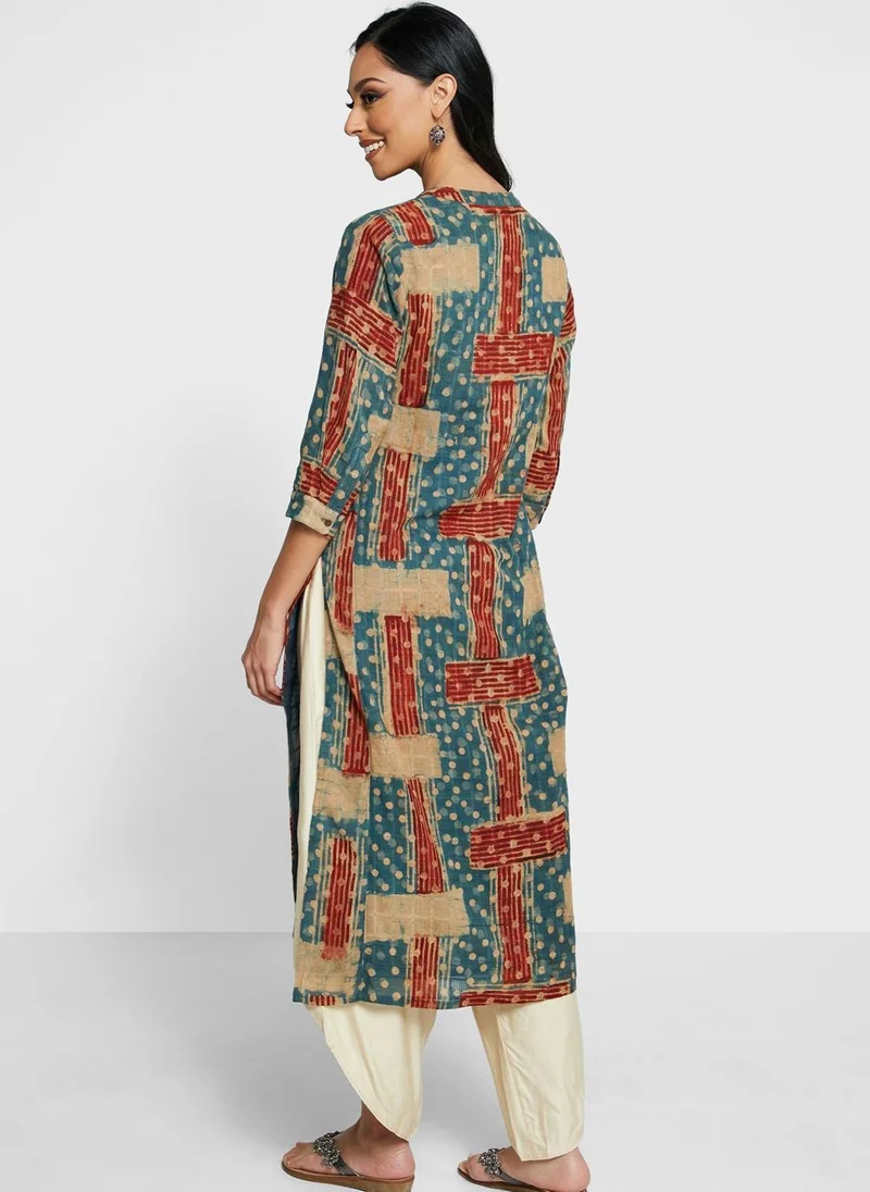 Fabindia Cotton Printed Long Kurta