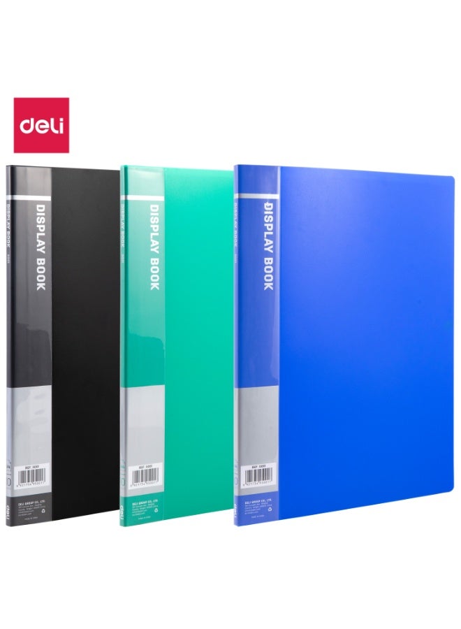 Deli Display Book 1 piece - A4, 10 Pockets, Assorted Colors, E5001 - Image 1