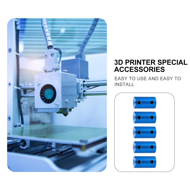 Coupling for Stepper Motor, Durable Aluminum Alloy Joint for 3D Printer Platforms - Image 5