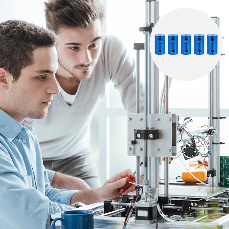 Coupling for Stepper Motor, Durable Aluminum Alloy Joint for 3D Printer Platforms - Image 4
