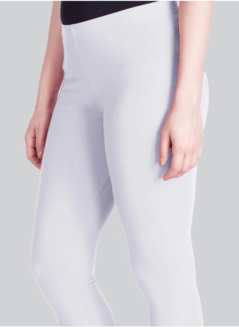 Lyra - White Ankle Length Leggings - Image 1