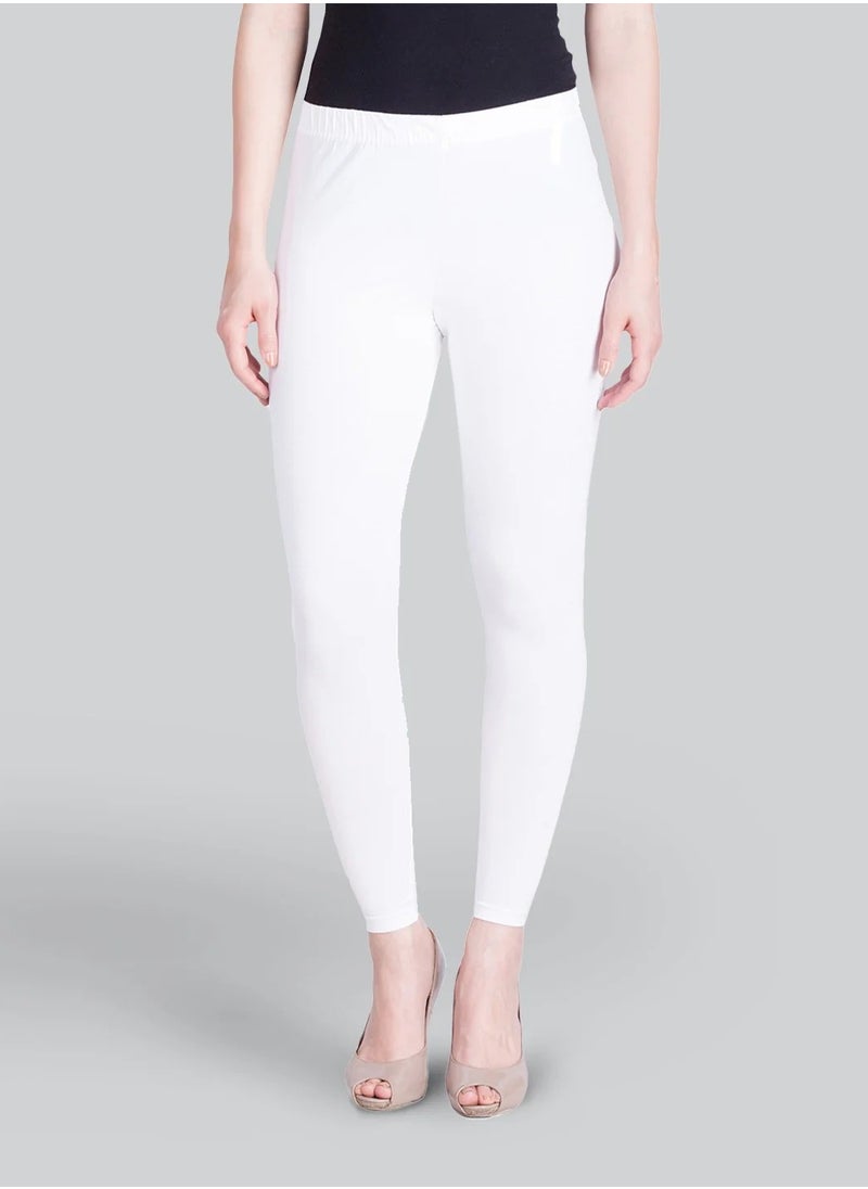 Lyra White Ankle Length Leggings  - Image 1