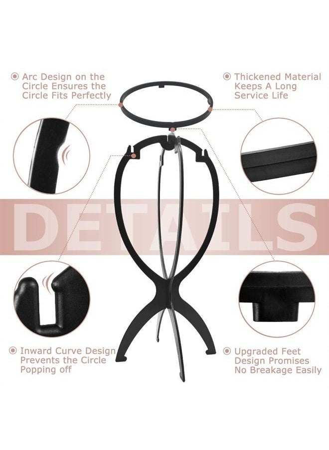 Dreamlover Wig Stand, Wig Head Stand for Multiple Wigs, Black, 3 Pack  - Image 3