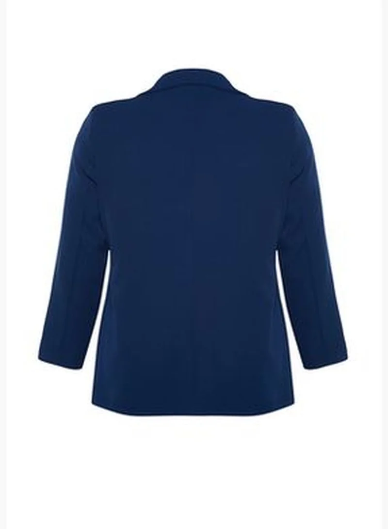 trendyol Indigo Woven Plus Size Jacket