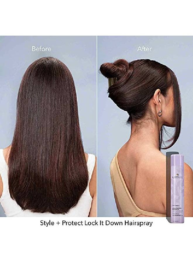 PUREOLOGY Style + Protect Lock It Down Hairspray For Colortreated Hair Maximum Hold 11 Ounce  - Image 4
