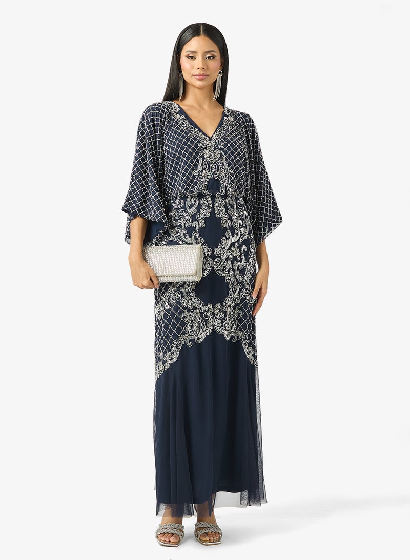 فروك اند فرل فستان واسع بأكمام مزينة - Image 1