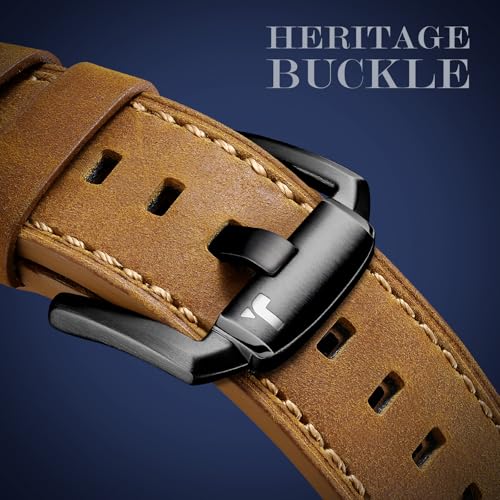 Tlselt Leather Band for Apple Watch Ultra 3/Ultra 2 Bands 49mm 46mm 45mm 44mm, Top Genuine Leather Designer Replacement Strap for iWatch Ultra 3 2 1 SE series 11 10 9 8 7 6 5 4 3 - Image 4