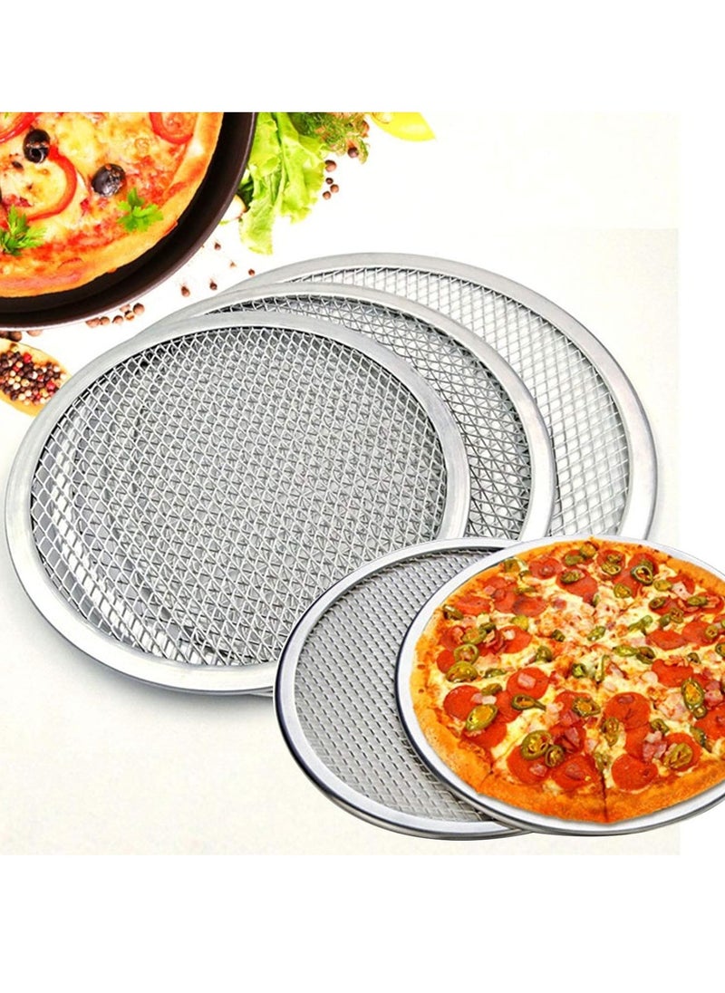 Ayda Round Seamless Aluminum Mesh Pizza Screens,Nonstick Pizza Screen, Pizza Pan Oven Baking Tray 12inches  - Image 2