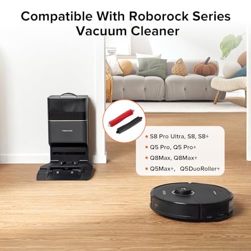 roborock Dual Main Brush Replacement for S8, S8+, Q5 Pro, Q5 Pro+, Q8Max and Q8Max+ Robot Vacuum Cleaner, Two Roller Brushes Included, Roller Brush Accessories Kit - Image 2