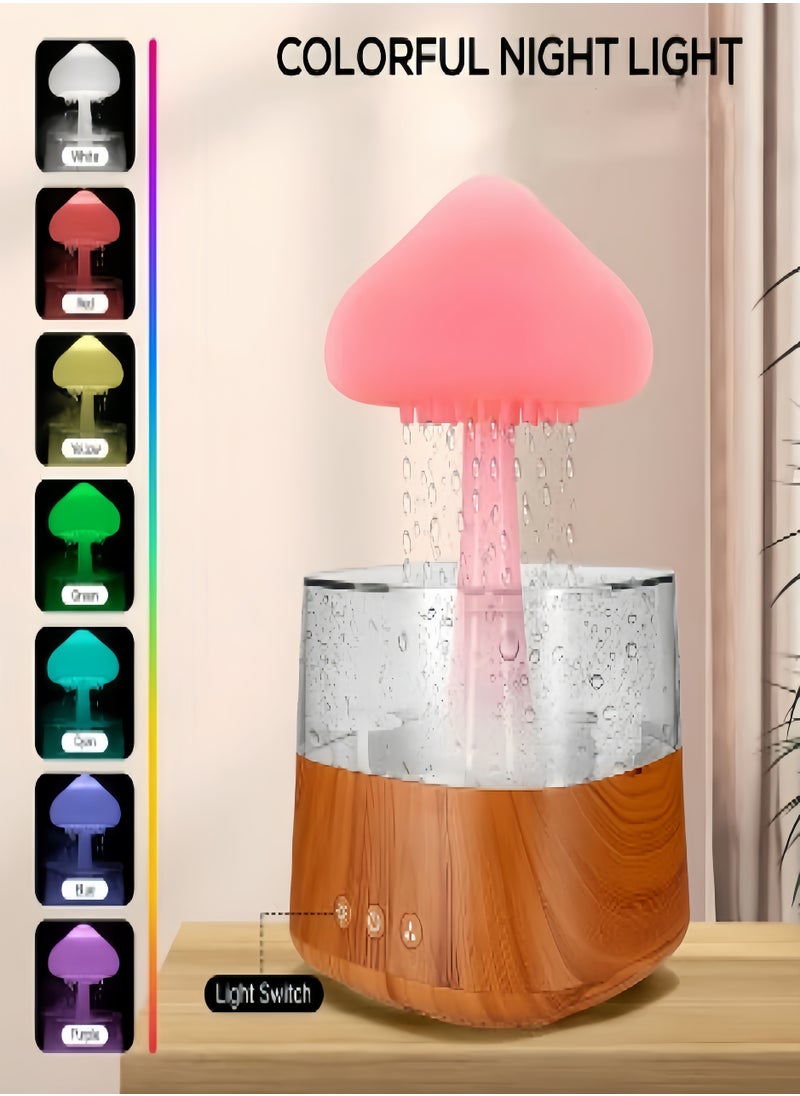 KEVIN - Rain Cloud Humidifier Water Drip, Rain Cloud Diffuser, Mushroom Diffuser, Cloud Humidifier Rain Drop for Sleeping - Image 1
