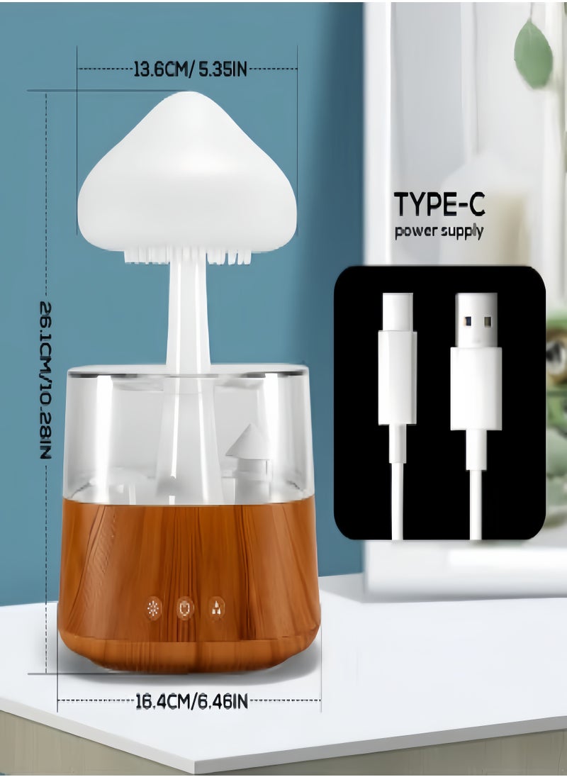 KEVIN - Rain Cloud Humidifier Water Drip, Rain Cloud Diffuser, Mushroom Diffuser, Cloud Humidifier Rain Drop for Sleeping - Image 1