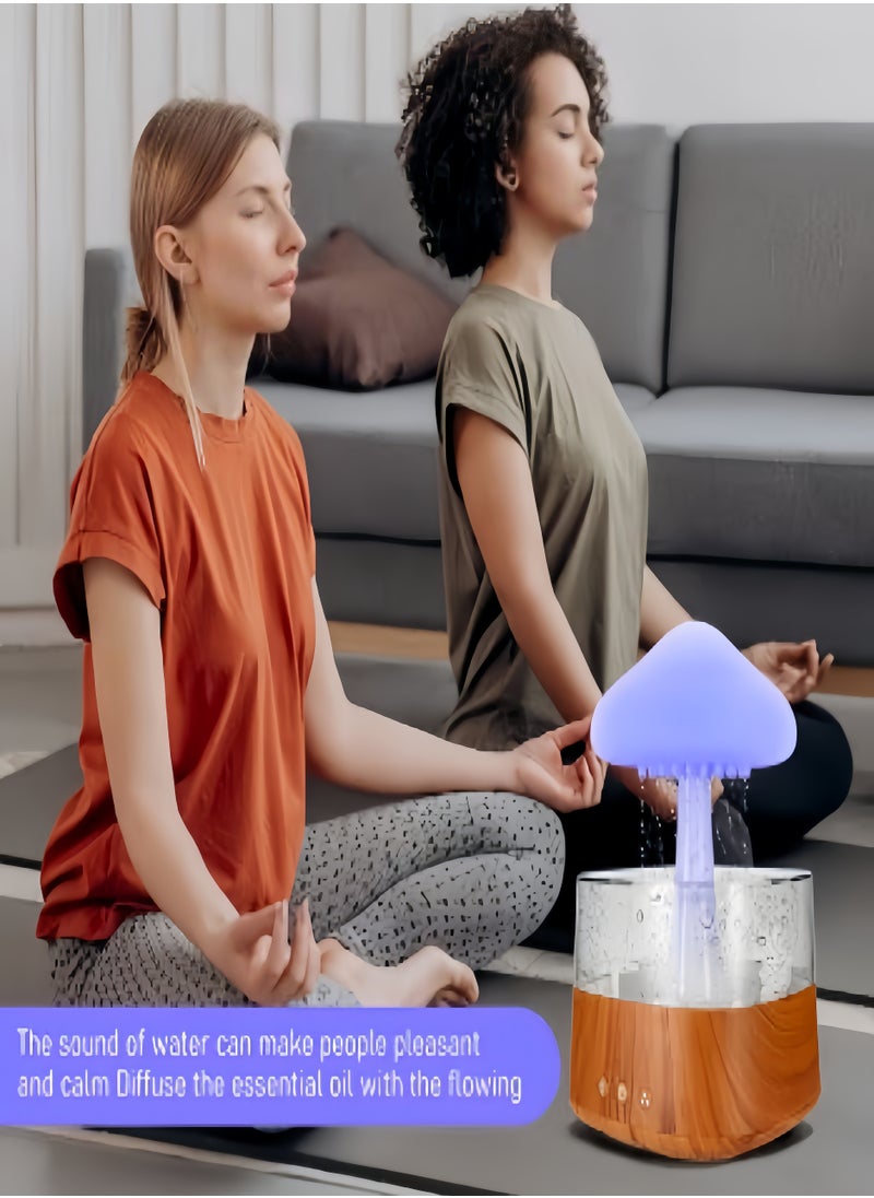 KEVIN - Rain Cloud Humidifier Water Drip, Rain Cloud Diffuser, Mushroom Diffuser, Cloud Humidifier Rain Drop for Sleeping - Image 1
