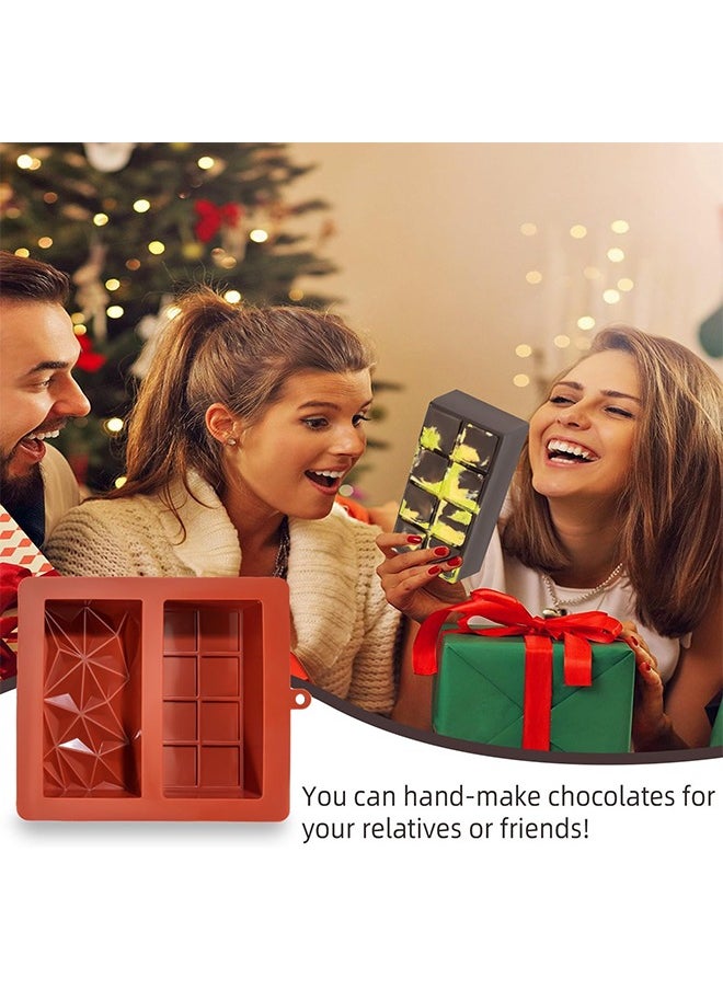 Generic - Chocolate Bar Mold Deep Dubai 2 Inch Pistachio Chocolate Bar Silicone Thick Mold for Stuffed Bar, Large Candy Bar Mold for Filling - Image 1