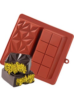 Chocolate Bar Mold Deep Dubai 2 Inch Pistachio Chocolate Bar Silicone Thick Mold for Stuffed Bar, Large Candy Bar Mold for Filling