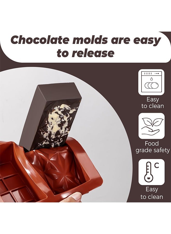 Generic - Chocolate Bar Mold Deep Dubai 2 Inch Pistachio Chocolate Bar Silicone Thick Mold for Stuffed Bar, Large Candy Bar Mold for Filling - Image 1
